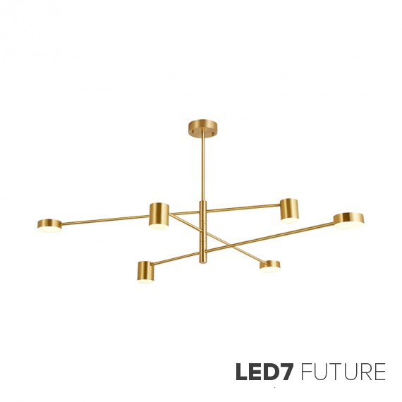 Loft Industry Modern - Brass Button Chandelier